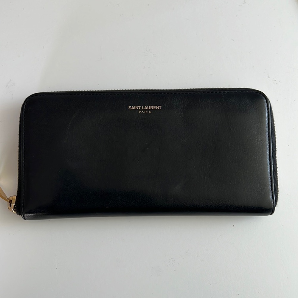 Saint Laurent EUC zippered wallet.